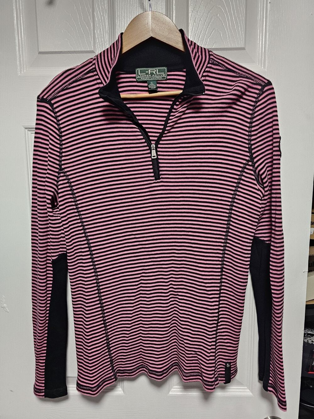 Ralph Lauren L-RL Lauren Active Women’s Quarter Zip Pullover Size XL Pink